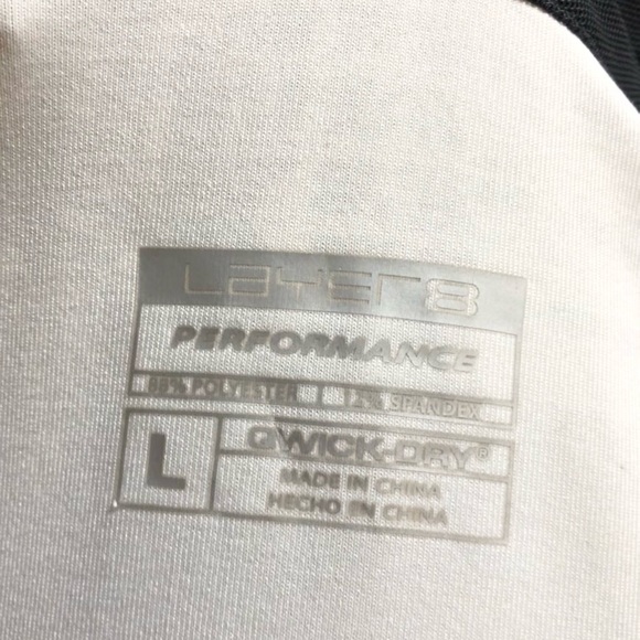 Layer 8 Performance Black & White Jacket Sz Large Workout Athletic Athleisure - Picture 8 of 10